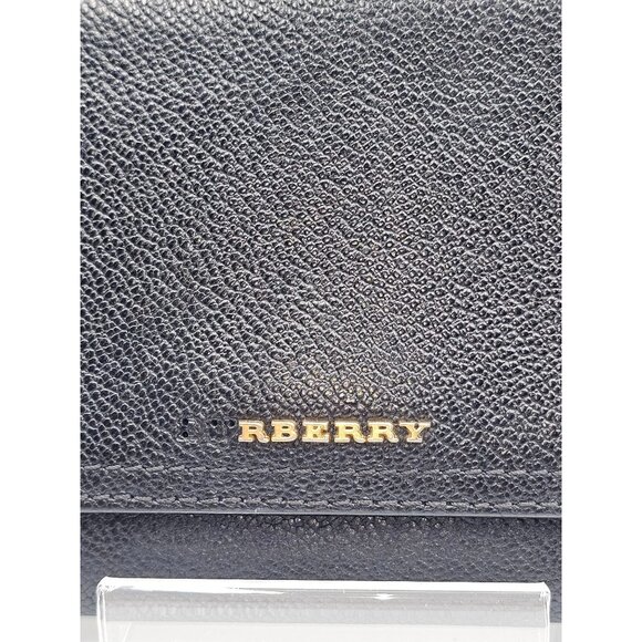 Burberry  Women's Black Soft Grain Leather  Wallet Size  Medium 2728 - Picture 7 of 13
